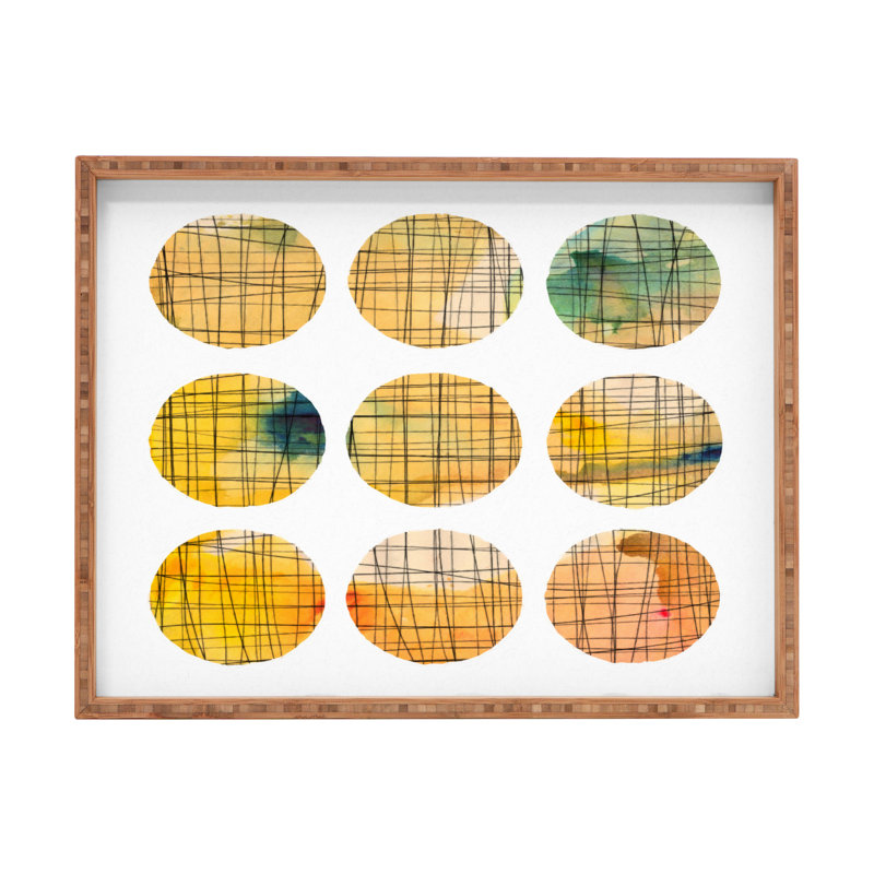 Susanne Kasielke Wood Tray, 1.75" H x 14" W x 18" D