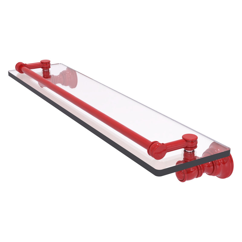 Tablette flottante Carolina, H 3,3 po x l 22 po x P 5,54 po, Rouge pompier