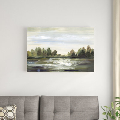 " Tree Line Horizon Landscape " Painting Print