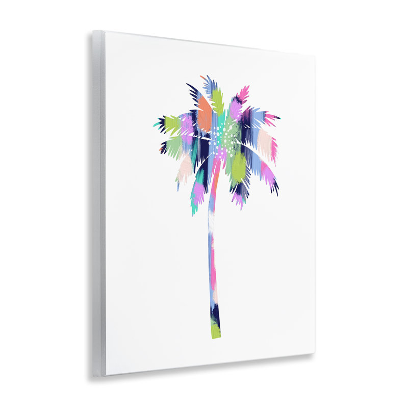 Patterned Palm Tree Wall Plaque Art by Lisa Nohren