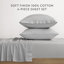 Ensemble de draps 100% coton percale brossé et délavé 4 pièces-116250215-116302325