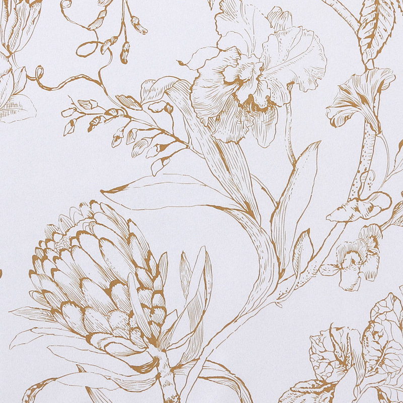 Winston Porter Pendar Camellia Floral Textured 84 Inch long Fabric