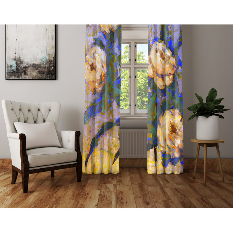 Paire de rideaux semi-transparents en polyester Dioselin, L 40 po x L 52 po