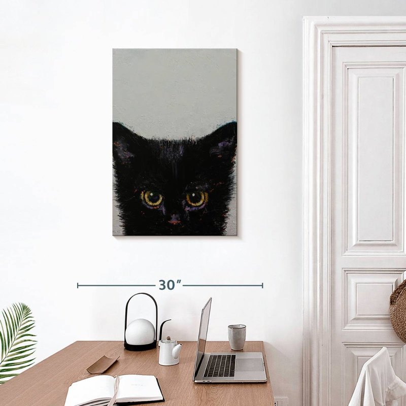 Brampt Black Kitten, 30" H x 20" W