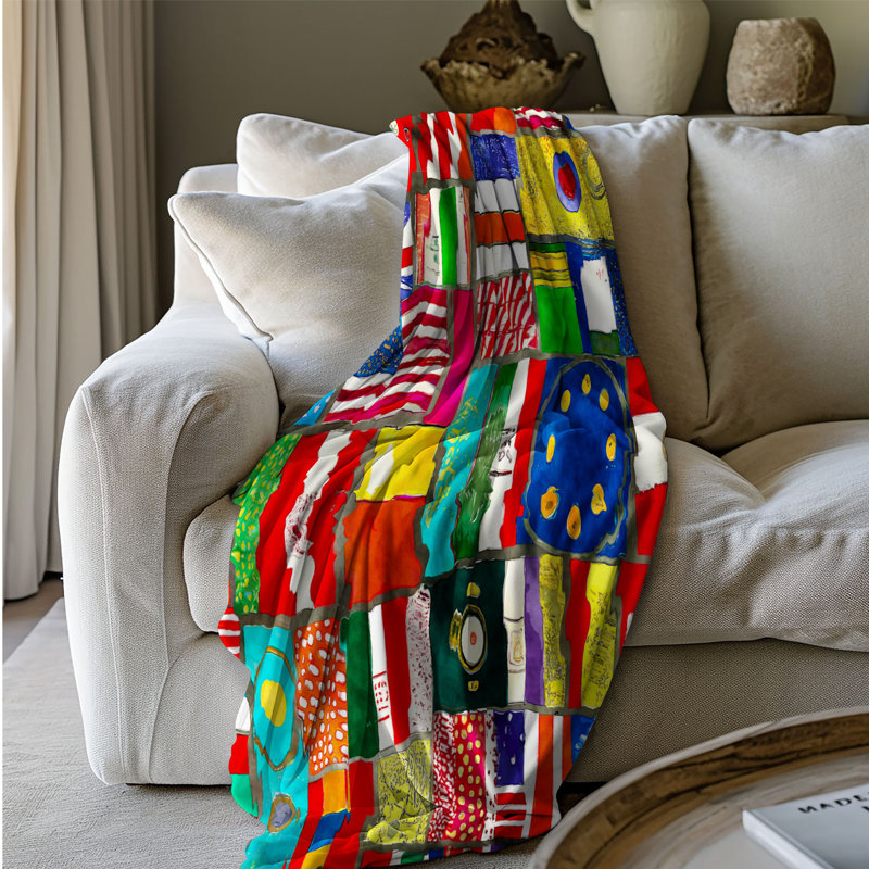 Flag Array - 1 Piece Premium Blanket, Queen