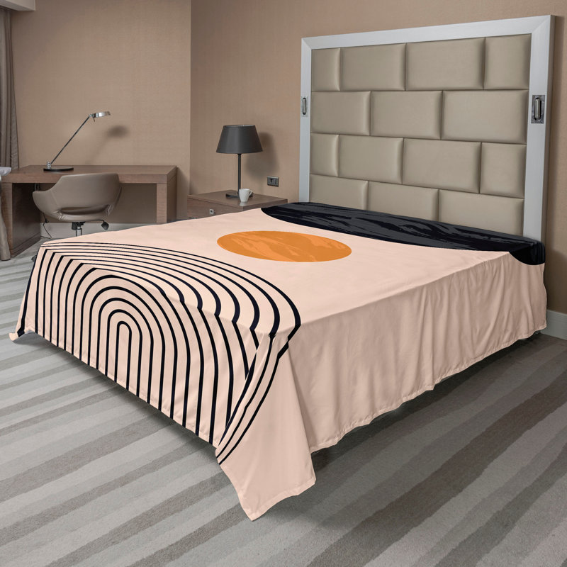 Ambesonne Mid Century Modern, Drap plat de taille très grand