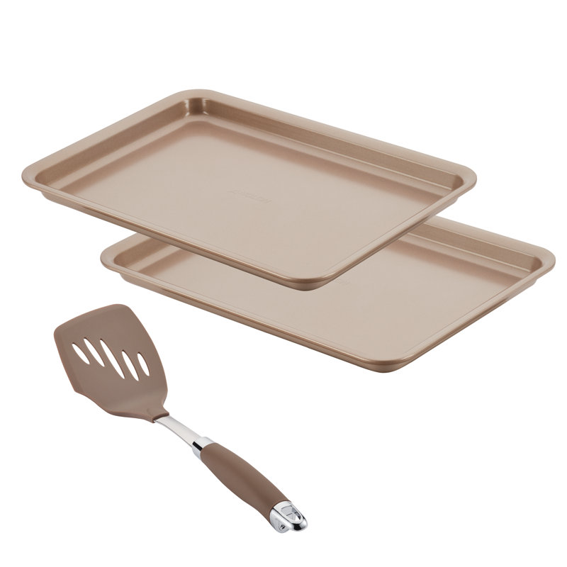 Anolon Nonstick Bakeware Cookie Set, 3-Piece, Bronze