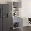 Armoire de cuisine Antares avec deux portes, tablette centrale ouverte et rangement supérieur, blanc