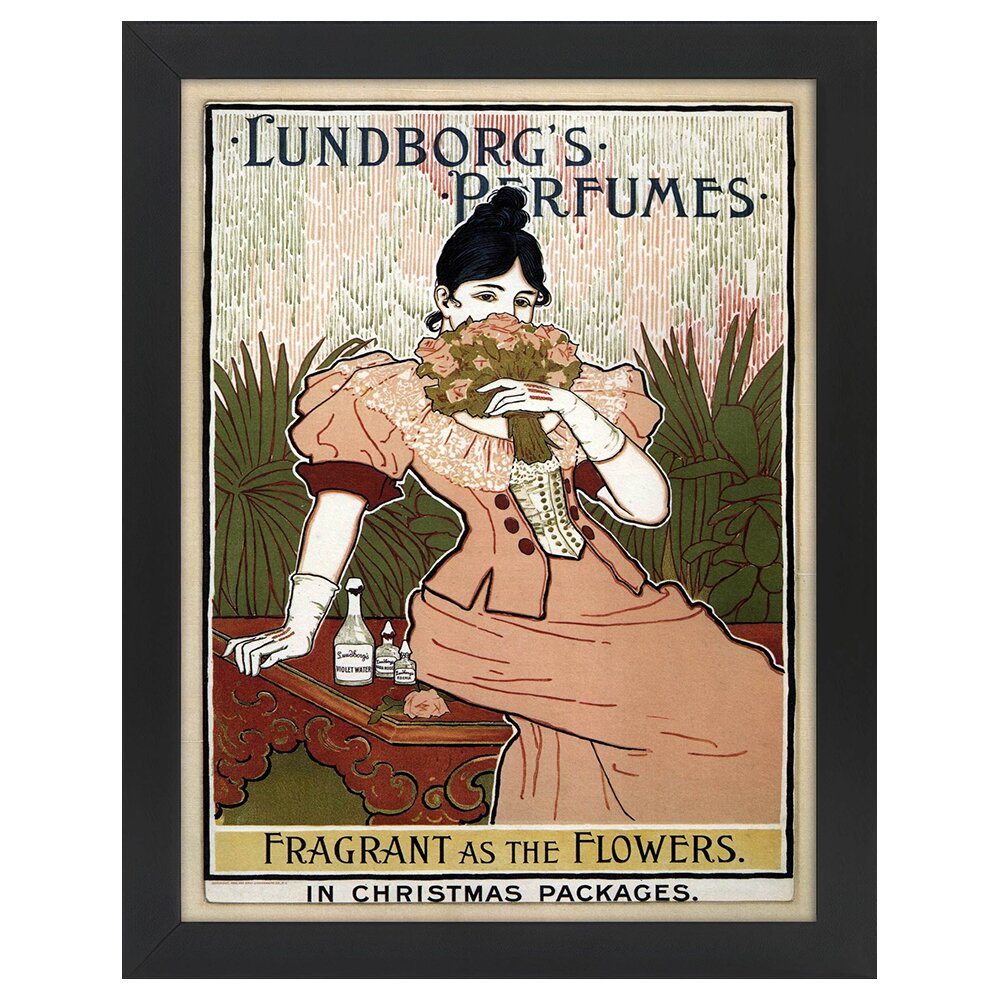 Leinwandbild Vintage Advertising Poster Lundborg's Perfumes