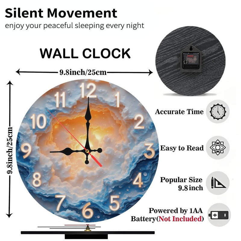 Horloge de nuage éthéré
