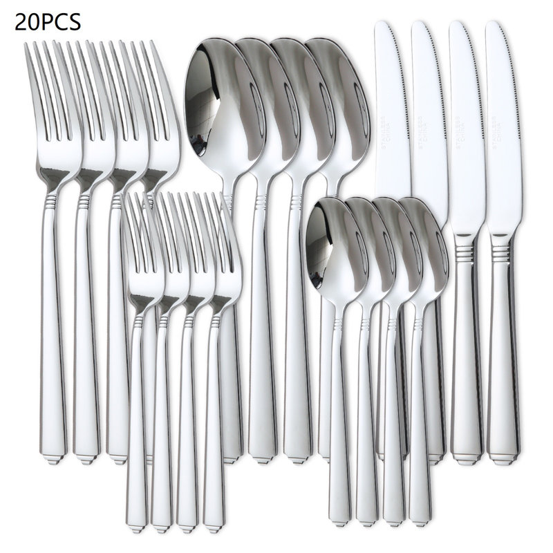 Latitude Run® Rawald Stainless Steel Flatware Set - Service for 4