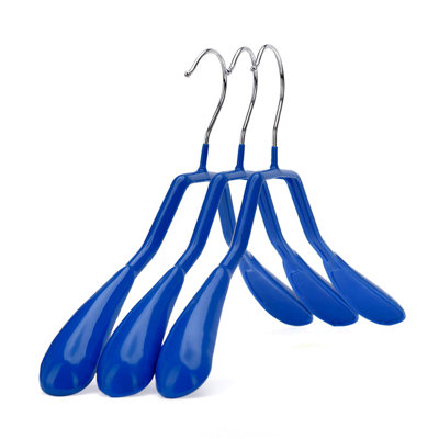 Plastic Coated Anti-Slip Hanger for Wet and Dry Use with Stainless Steel Hook, Extra Wide and Thick Design