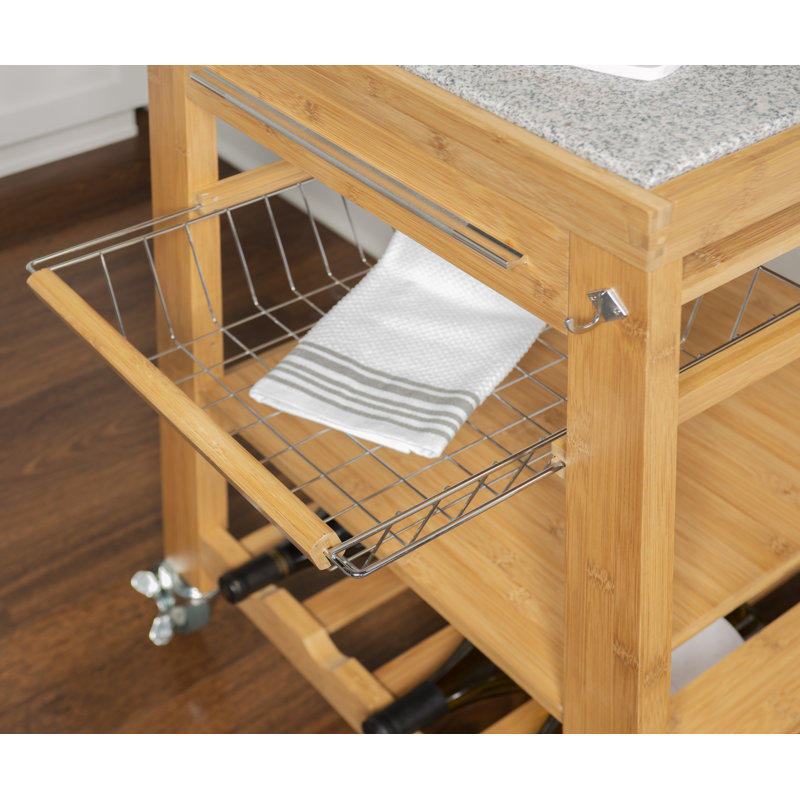 Ilana Granite Top Kitchen Cart