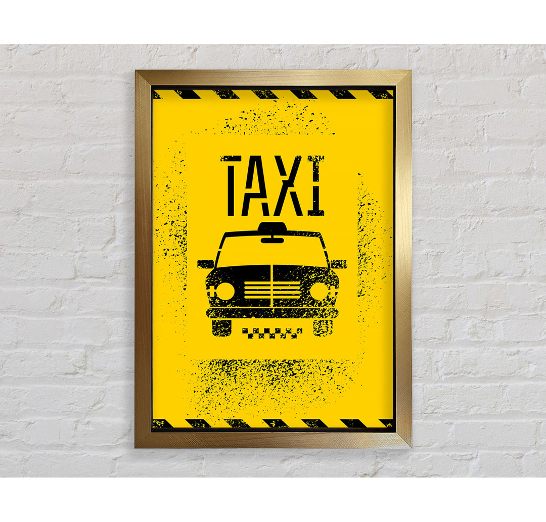 Funky NYC Taxi Cab - Einzelner Bilderrahmen Kunstdrucke