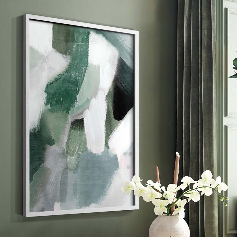 Turquoise Waters II Framed Print - Solid Wood, White Single Picture Framed, 10" H x 8" W