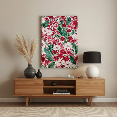 Aquarelle florale, art mural en métal gris 24