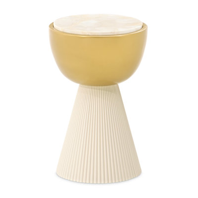 Scotts Square Chairside Table - Light Champagne
