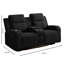Fauteuils inclinables en fausse fourrure noir de qualité supérieure avec Bluetooth et recharge pour la maison