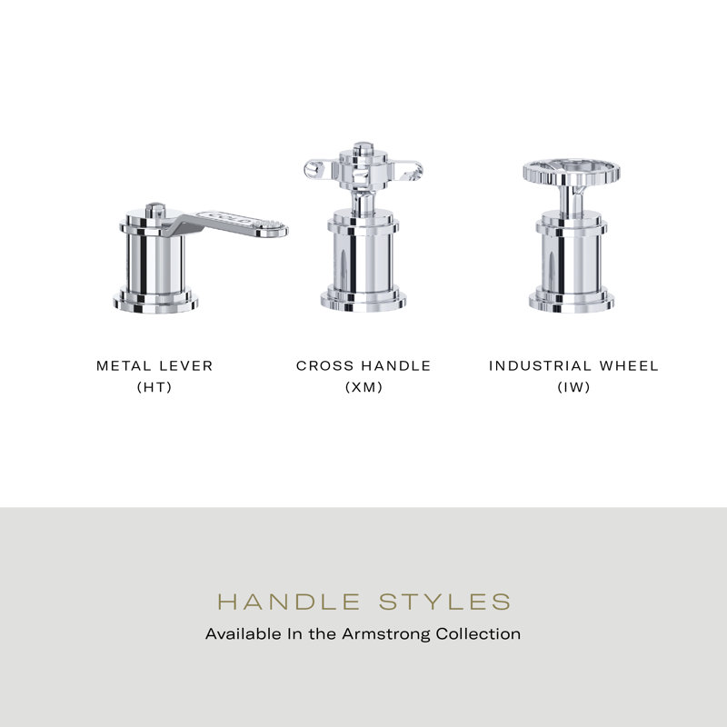 Armstrong™ Widespread Lavatory Knob Handle Faucet with U-Spout, Polished Nickel