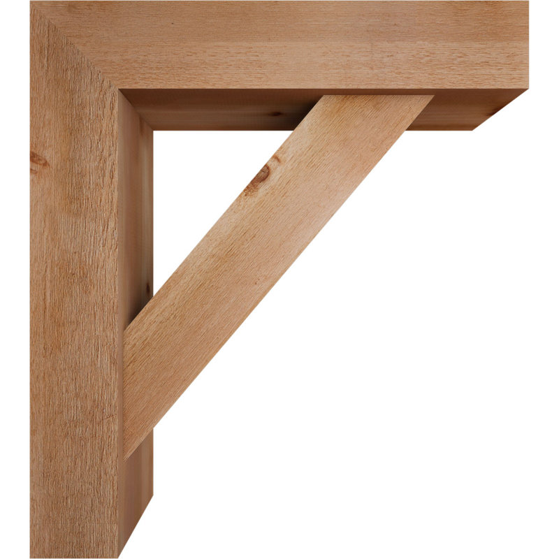 Support de bloc traditionnel avec entretoise décalée, 38 x 34, Cèdre rouge occidental de l 8 po (scié brut)
