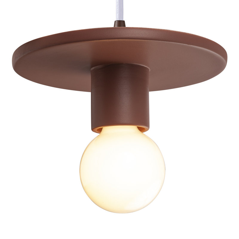 Luminaire suspendu à 1 lumière Leni, Argile Canyon, Bronze foncé