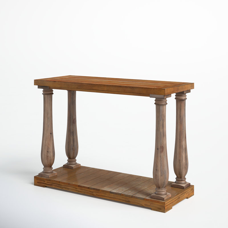 Mentzer 50'' Solid Wood Console Table, Weathered Pine