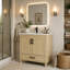 Ensemble de meuble-lavabo simple autoportant 36 po avec plateau en composite Adria-600276474