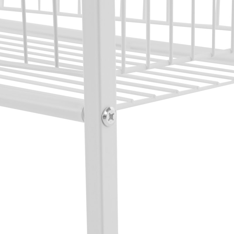 Retail Display Rack With Hooks And Wheels, White, 60.24" H x 23.62" W x 10.62" D