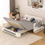 Canapé-lit de 62,2 po avec base de rangement et poches latérales, coussins de siège amovibles et lavables