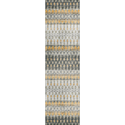 Tapis gris / jaune Antrel Ikat