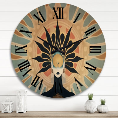 Horloge murale en bois massif Matthei