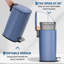 Poubelle Step, 2,4 gallons / 9L, poubelle de cuisine en acier inoxydable - Couvercle à fermeture en douceur - Seau intérieur amovible - Poubelle de salle de bain / bureau compacte - pour salle de bain / bureau, bleu-134458710
