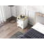 Table de chevet Farmhouse, table d'appoint avec porte de grange, table d'appoint moderne avec rangement pour chambre à coucher, bureau