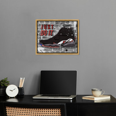 Just Do It Sneaker Canvas Motivational Quotes Print By Notoriart
