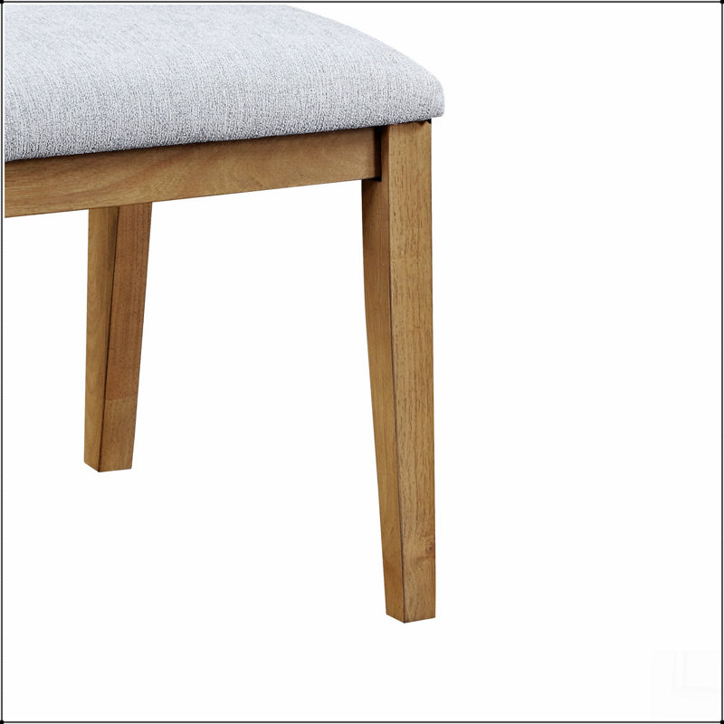Ensemble de 2 chaises de salle à manger en tissu gris 19 "Delphine