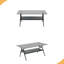 Table basse rectangulaire avec plateau en verre trempé et tablette en bois aggloméré, table moderne pour le salon-26688845-26688833
