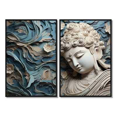 Art mural sur toile, statue religieuse bouddhisme I
