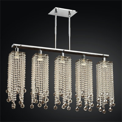 Knorr 5 - Light Polished Chrome Kitchen Island Pendant