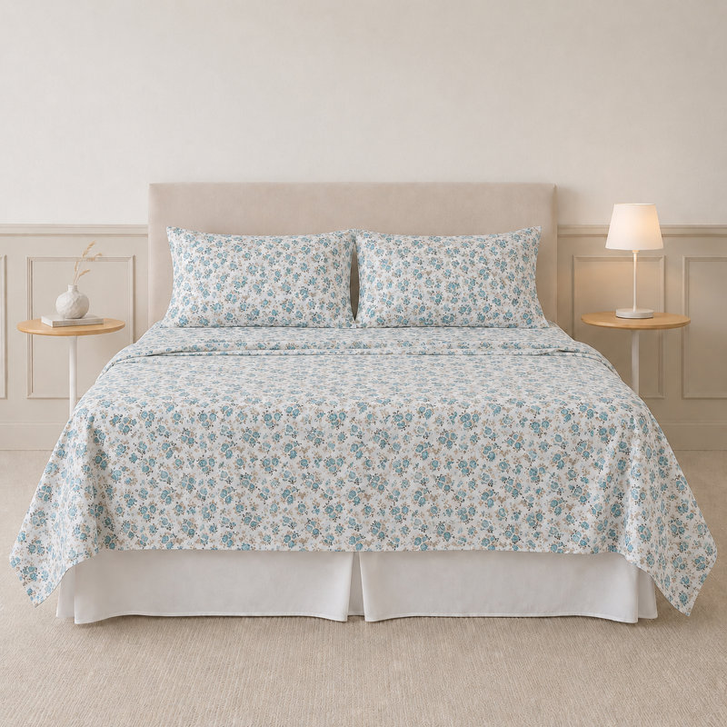 Modern Threads 4-Piece Ultra Soft Microfiber Sheet Set with Deep Pockets in Solids & Prints, Twin Sheet Set with 1 Pillowcase