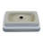 19" x 12" White Ceramic Semi-Recessed Bathroom Sink, Rectangular Drop-In/Vessel Vanity Basin with 1.75" Standard Drain, Modern Semi-Inset Lavatory Sink for Bathroom, Easy to Clean