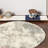 Round  Abstract Machine Made 8' Polypropylene Area Rug in Gray/Ivory/Brown-880028773