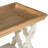 French Country Console Table - 35.5"" X 14"" X 32"" - Distressed White/natural Wood Shelf Tray