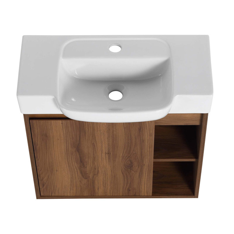 Space-Efficient Wall-Mounted Bathroom Vanity With Premium Features