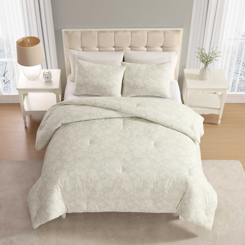 Ensemble d'édredon en coton et flanelle Laura Ashley Meredith, Édredon très grand