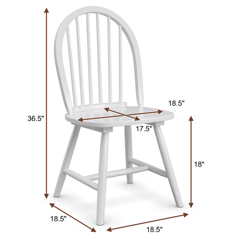 Chaise d'appoint blanche à dossier en lattes de bois massif Ullman