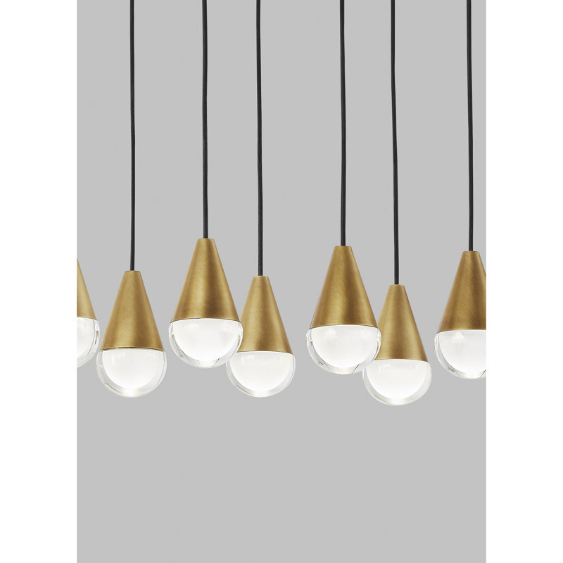 Cupola 18 - Light LED Pendant, Natural Brass