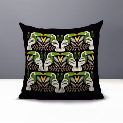 Tuti Tucan Reversible Indoor/Outdoor Square Pillow