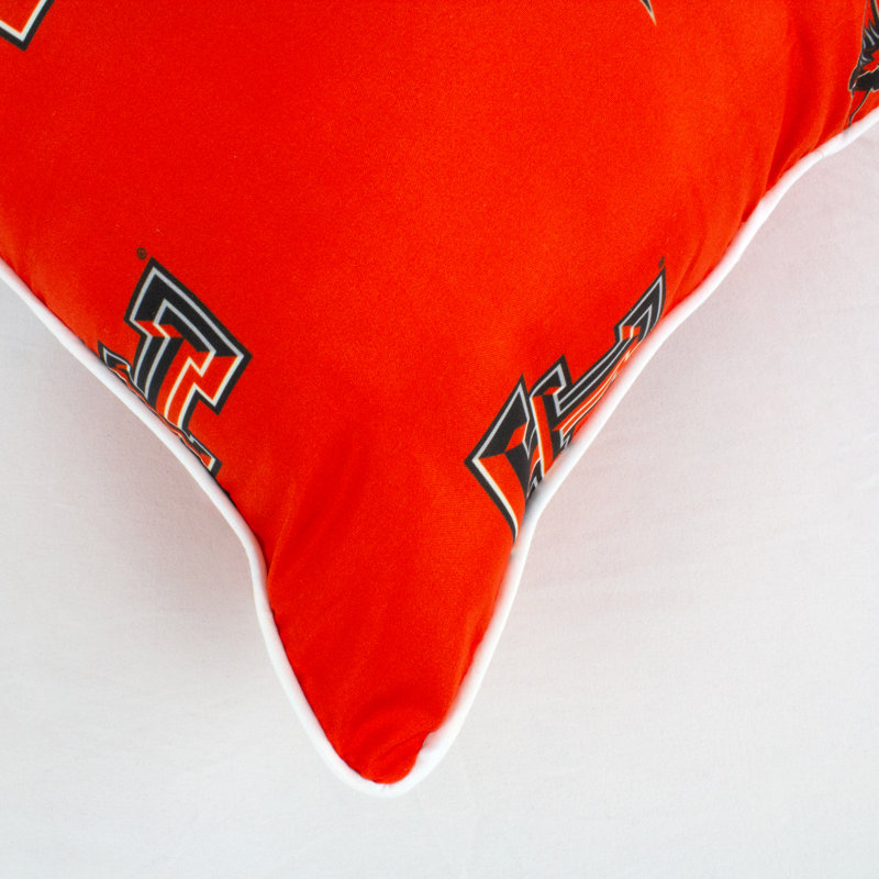 NCAA Square Pillow Cover & Insert, Texas Tech