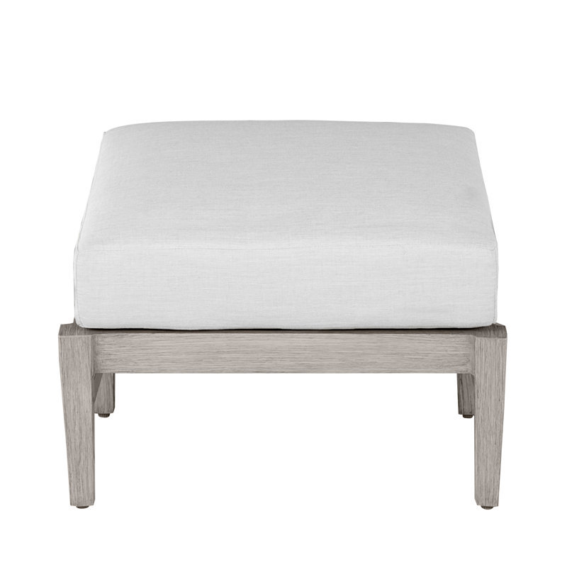 Repose-pieds d'extérieur en aluminium forgé Croquet, Welt + Standard Fill, Cast Mist, Oyster