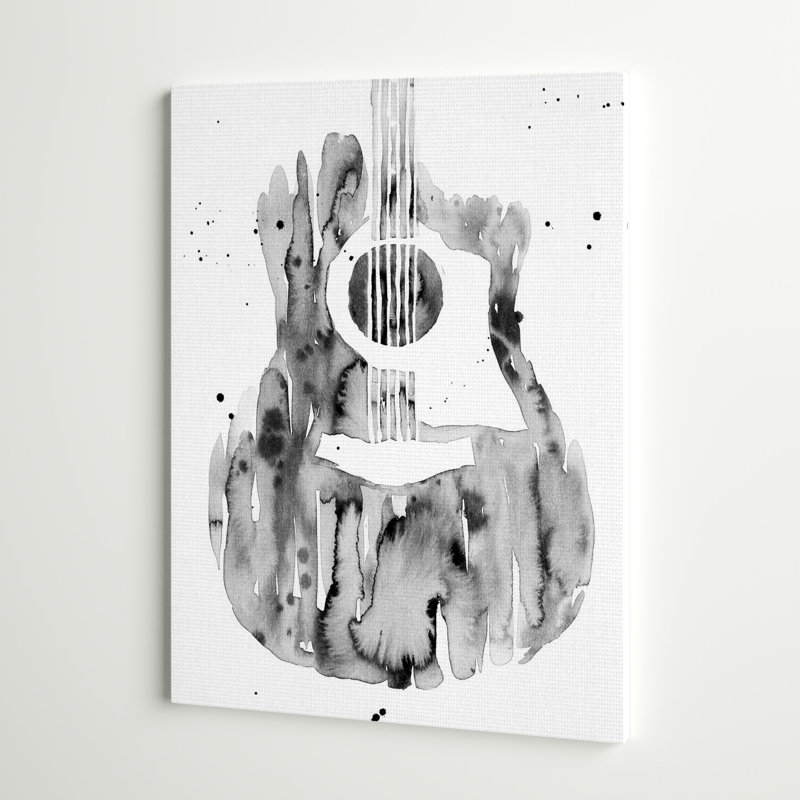 «Abstract Guitar Pattern», reproduction d'art, Toile tendue, H 20 po x l 16 po x P 1,5 po